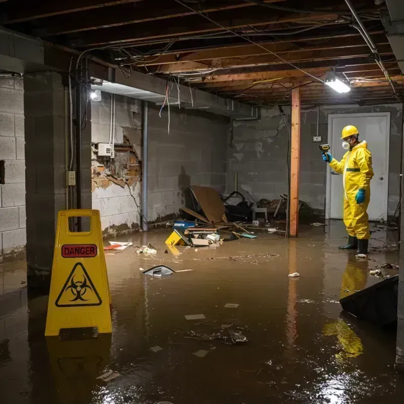 Flooded Basement Electrical Hazard in Harrison County, KY Property