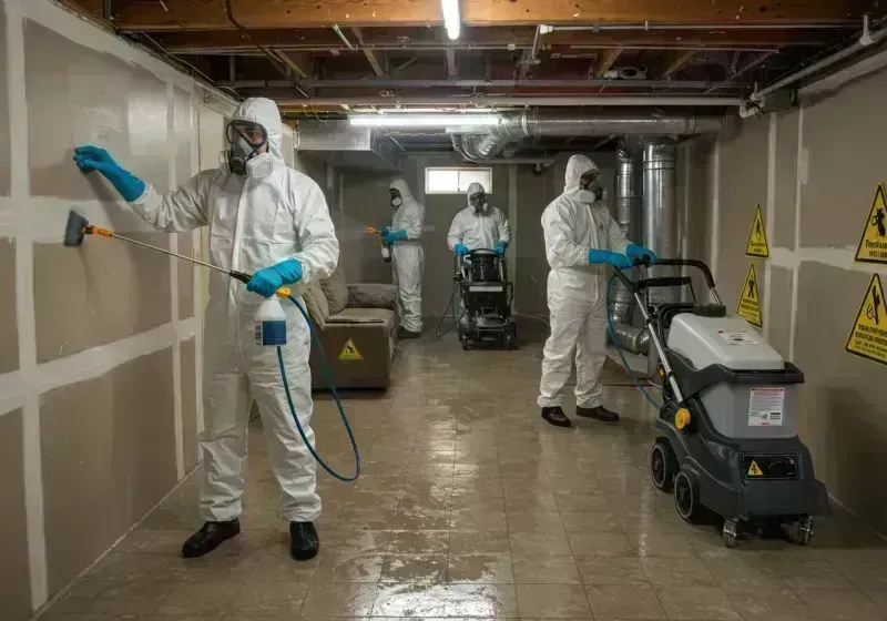 Basement Moisture Removal and Structural Drying process in Harrison County, KY